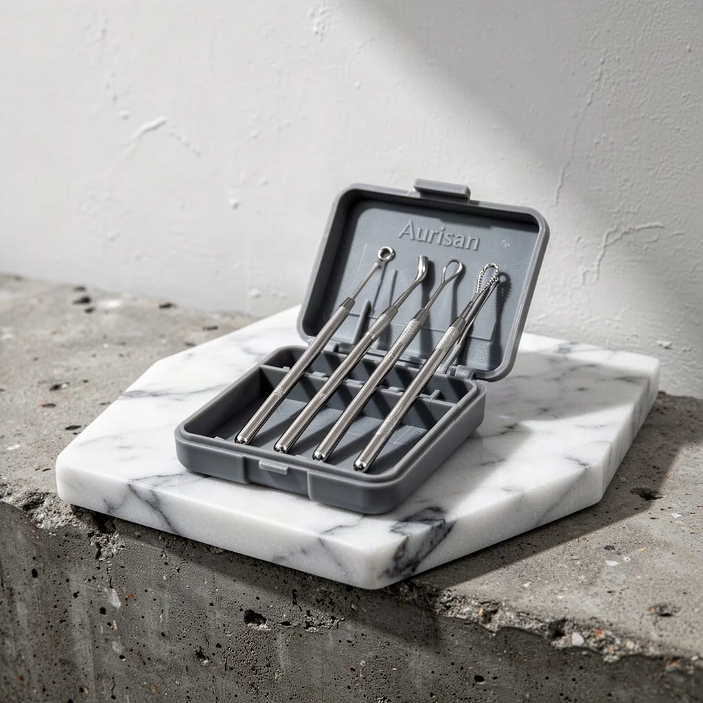 Aurisan Edelstahl Ohrhygiene-Werkzeugset